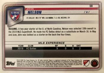 2020 Bowman MLS - Gold #58 John Nelson Back