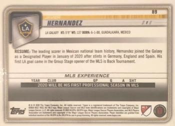 2020 Bowman MLS - Rainbow Foil #89 Javier Hernandez Back
