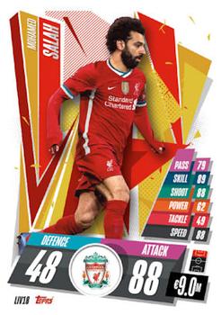 2020-21 Topps Match Attax UEFA Champions League #LIV18 Mohamed Salah Front