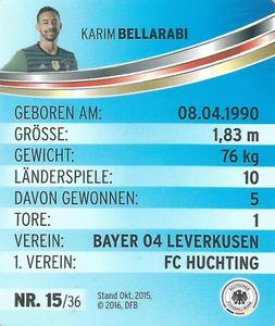 2016 REWE Offizielles DFB #15 Karim Bellarabi Back