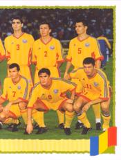 2000 Panini UEFA Euro Belgium-Netherlands Stickers #28 Team Romania Front
