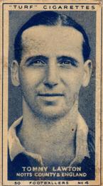 1948 Turf Cigarettes Footballers #4 Tommy Lawton Front