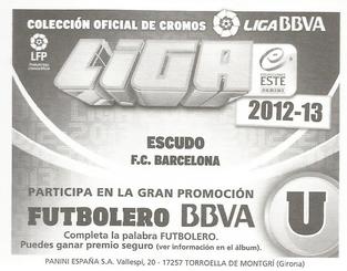 2012-13 Panini Este Spanish LaLiga Stickers #NNO FC Barcelona Back