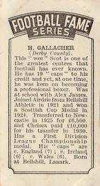 1935 Amalgamated Press The Pilot Football Fame #NNO Hughie Gallacher Back