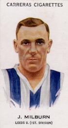 1934 Carreras Footballers #63 Jack Milburn Front