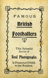1921 D.C. Thomson Famous British Footballers #NNO Stan Seymour Back