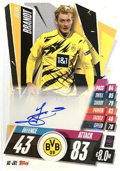 2020-21 Topps Match Attax UEFA Champions League - On-Demand Autographs #AC-JB Julian Brandt Front