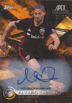 2016 Topps Apex MLS - Autographs Orange #9 Alvaro Saborio Front