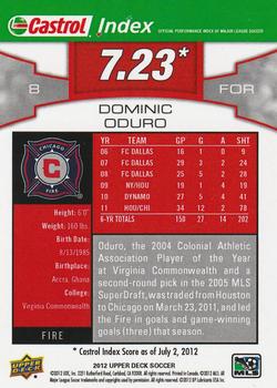 2012 Upper Deck Castrol Index MLS All-Star Game #13 Dominic Oduro Back