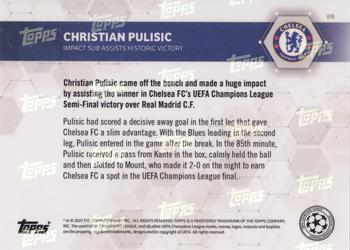 2020-21 Topps Now UEFA Champions League #076 Christian Pulisic Back