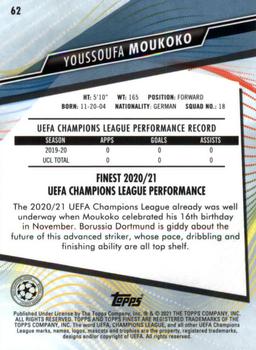 2020-21 Finest UEFA Champions League #62 Youssoufa Moukoko Back