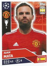 2020-21 Topps UEFA Champions League Sticker Collection #MUN 11 Juan Mata Front