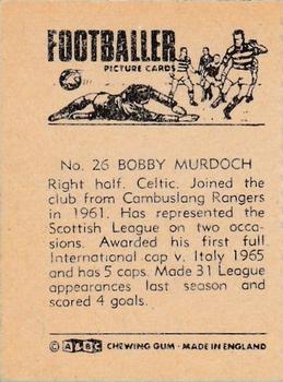 1967-68 A&BC Chewing Gum Footballers (Scottish) #26 Bobby Murdoch Back