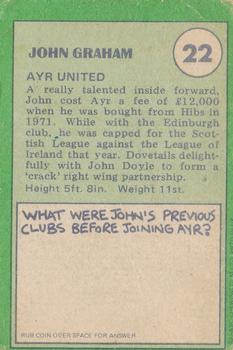 1974-75 A&BC Footballers (Scottish, Green backs) #22 John Graham Back