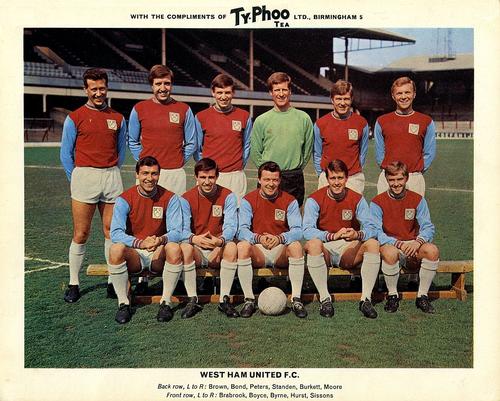 1965-66 Ty-Phoo Famous Football Clubs #NNO West Ham United F.C. Front