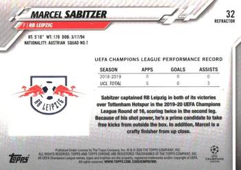 2019-20 Topps Chrome UEFA Champions League - Refractor #32 Marcel Sabitzer Back