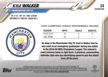 2019-20 Topps Chrome UEFA Champions League - Refractor #34 Kyle Walker Back