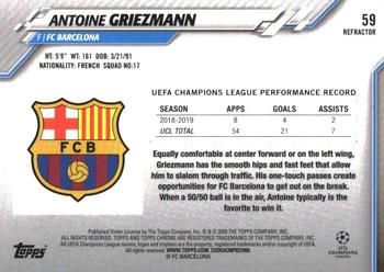 2019-20 Topps Chrome UEFA Champions League - Refractor #59 Antoine Griezmann Back
