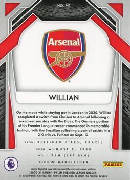 2020-21 Panini Prizm Premier League #41 Willian Back