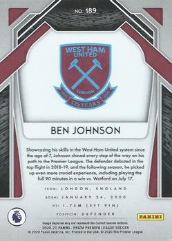 2020-21 Panini Prizm Premier League #189 Ben Johnson Back