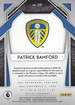 2020-21 Panini Prizm Premier League #210 Patrick Bamford Back