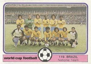 1982 Monty Gum World Cup Football #119 Brazil team Front