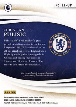 2020 Panini Immaculate Collection - Laundry Tags #LT-CP Christian Pulisic Back