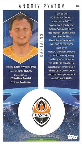 2020-21 Topps UEFA Champions League Best of the Best #170 Andriy Pyatov Back