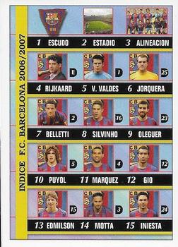 2006-07 Mundicromo Las Fichas de la Liga 2007 #24 Indice 1-27 Front