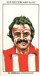 1978-79 The Sun Soccercards #502 Barry Siddall Front
