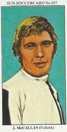 1978-79 The Sun Soccercards #857 Joe McCallan Front