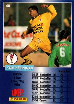 1994-95 Panini UNFP #48 Kader Ferhaoui Back