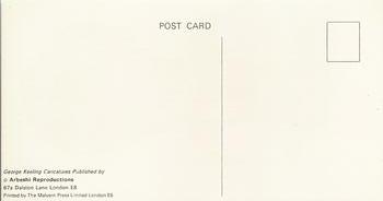 1973 George Keeling Caricature Postcards #NNO George Best Back