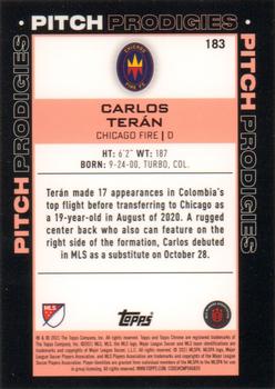 2021 Topps Chrome MLS #183 Carlos Terán Back