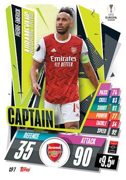 2020-21 Topps Match Attax UEFA Champions League Extra - Captain #CP7 Pierre-Emerick Aubameyang Front