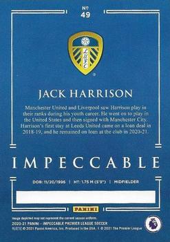 2020-21 Panini Impeccable Premier League #49 Jack Harrison Back