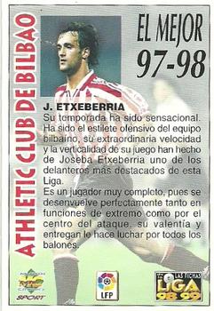 1998-99 Mundicromo Las Fichas de la Liga #373 Joseba Etxeberria Back