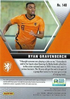 2021 Panini Mosaic UEFA EURO 2020 #148 Ryan Gravenberch Back