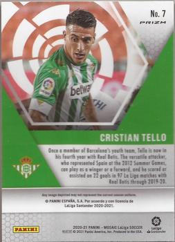 2020-21 Panini Mosaic La Liga - Mosaic Genesis #7 Cristian Tello Back