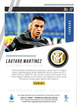 2020-21 Panini Chronicles - Prestige Serie A #13 Lautaro Martinez Back