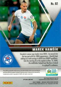 2021 Panini Mosaic UEFA EURO 2020 - Blue Pulsar #92 Marek Hamsik Back