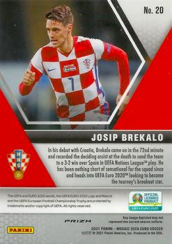 2021 Panini Mosaic UEFA EURO 2020 - Red Pulsar #20 Josip Brekalo Back