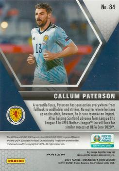 2021 Panini Mosaic UEFA EURO 2020 - Red Pulsar #84 Callum Paterson Back