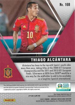 2021 Panini Mosaic UEFA EURO 2020 - Red Pulsar #168 Thiago Alcantara Back