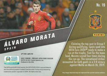 2021 Panini Mosaic UEFA EURO 2020 - Montage Circles Silver #19 Alvaro Morata Back