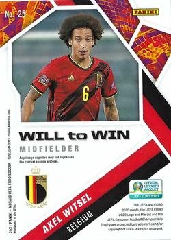 2021 Panini Mosaic UEFA EURO 2020 - Will to Win #25 Axel Witsel Back