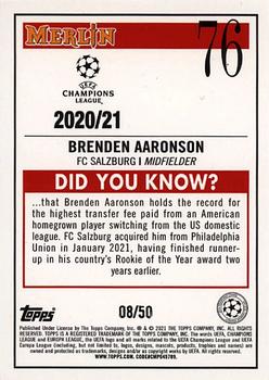 2020-21 Merlin Chrome UEFA Champions League - Gold #76 Brenden Aaronson Back