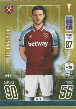 2021-22 Topps Match Attax Champions & Europa League - Gold Limited Edition #LE13 Declan Rice Front