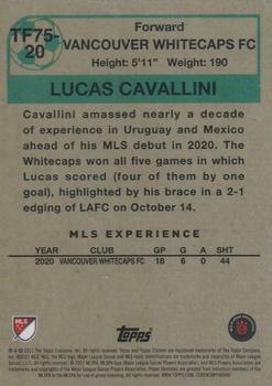 2021 Topps Chrome MLS - 1975-76 Topps Footballers #TF75-20 Lucas Cavallini Back