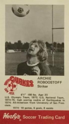 1975 Herfy's San Jose Earthquakes #NNO Archie Roboostoff Front